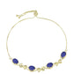 Goldplattiertes Silberarmband mit lila Druse
