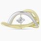 Goldplattierter Silberring mit weißem Diamant