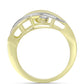 Goldplattierter Silberring mit weißem Diamant