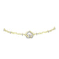Goldplattiertes Silberarmband mit weißem Diamant und weißem Topas