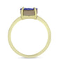 Goldplattierter Silberring mit lila Druse
