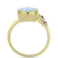 Goldplattierter Silberring mit Regenbogenmondstein und marokkanischem Amethyst