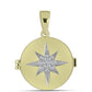 Goldplattierter Silberanhänger mit weißem Diamant