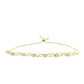Goldplattiertes Silberarmband mit weißem Diamant