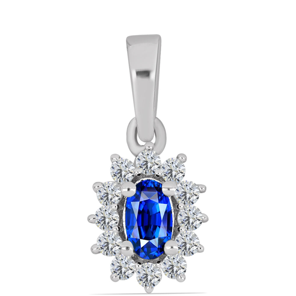 schmuckgarnitur aus Silber mit australischem blauem Saphir und weißem Topas 15 