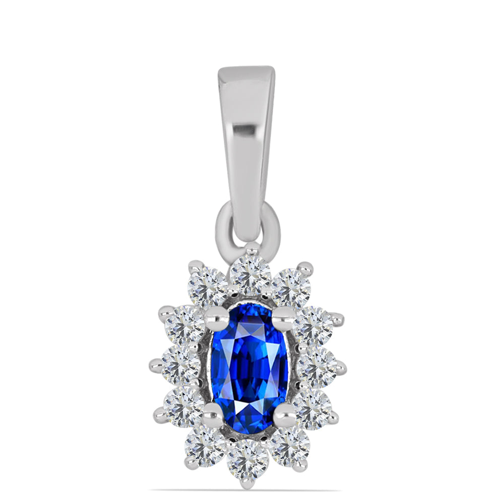 schmuckgarnitur aus Silber mit australischem blauem Saphir und weißem Topas 6 