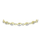 Goldplattiertes Silberarmband mit weißem Diamant und weißem Topas
