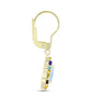 Goldplattierte Silberohrringe mit Regenbogenmondstein und marokkanischem Amethyst