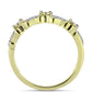 Goldplattierter Silberring mit weißem Diamant und weißem Topas
