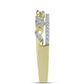Goldplattierter Silberring mit weißem Diamant und weißem Topas