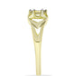 Goldplattierter Silberring mit weißem Diamant