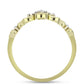 Goldplattierter Silberring mit weißem Diamant