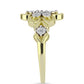 Goldplattierter Silberring mit weißem Diamant