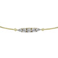 Goldplattiertes Silberarmband mit weißem Diamant