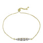 Goldplattiertes Silberarmband mit weißem Diamant