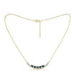 Goldplattierte Silberhalskette mit blauem Diamant und weißem Topas