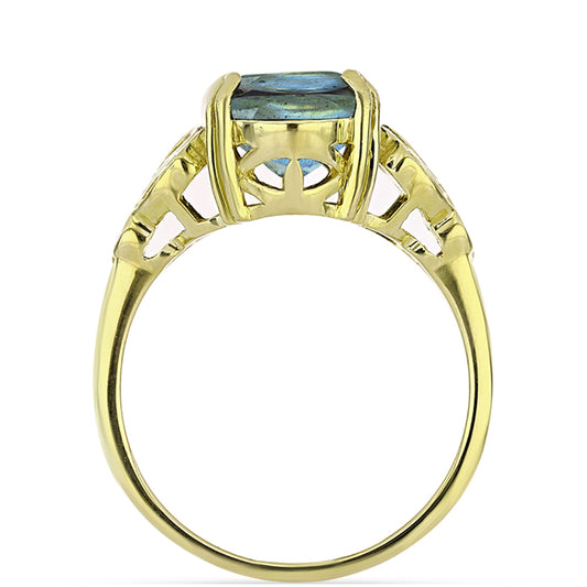 Goldplattierter Silberring mit Labradorit
