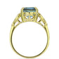 Goldplattierter Silberring mit Labradorit