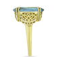 Goldplattierter Silberring mit Labradorit