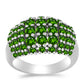 Silberring mit Chromdiopsid