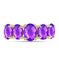 Goldplattierter Silberring mit lila Achat