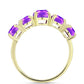 Goldplattierter Silberring mit lila Achat