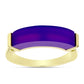 Goldplattierter Silberring mit lila Achat