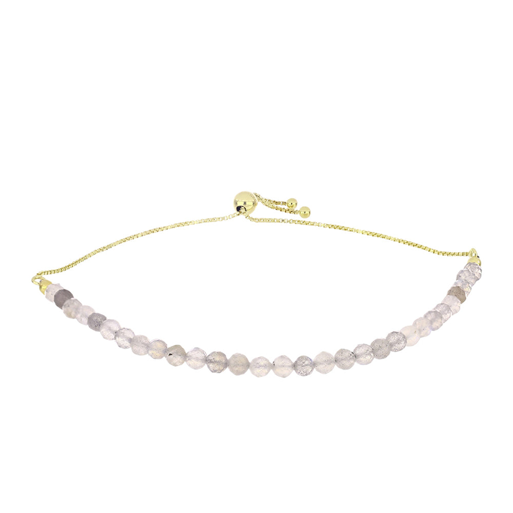 Goldplattiertes Silberarmband mit Labradorit