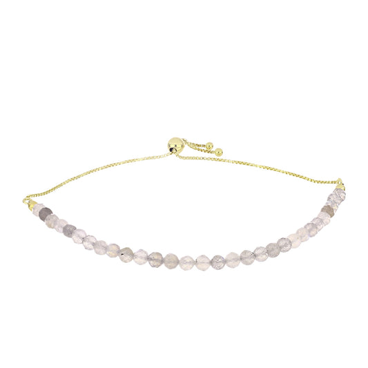 Goldplattiertes Silberarmband mit Labradorit