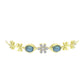 Goldplattiertes Silberarmband mit Labradorit und weißem Topas