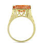 Goldplattierter Silberring mit Sonnenstein aus Oregon