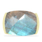Goldplattierter Silberring mit Labradorit