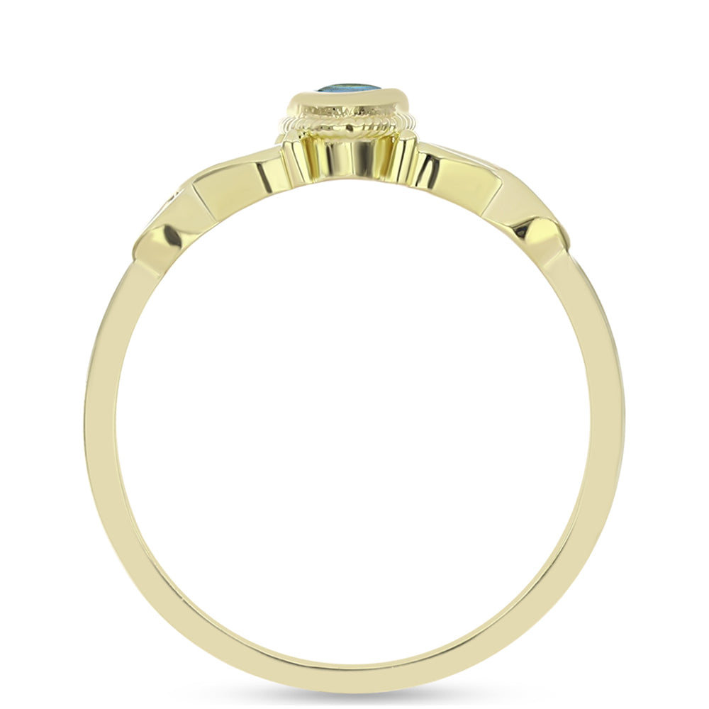 Goldplattierter Silberring mit Labradorit 2 