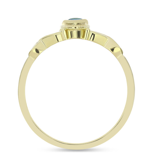 Goldplattierter Silberring mit Labradorit