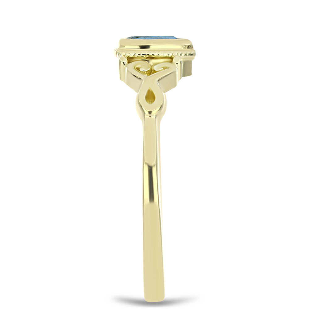 Goldplattierter Silberring mit Labradorit