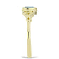 Goldplattierter Silberring mit Labradorit