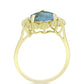 Goldplattierter Silberring mit Labradorit
