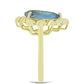 Goldplattierter Silberring mit Labradorit