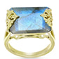 Goldplattierter Silberring mit Labradorit