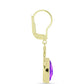 Goldplattierte Silberohrringe mit lila Achat
