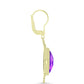 Goldplattierte Silberohrringe mit lila Achat