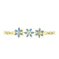 Goldplattiertes Silberarmband mit Labradorit und weißem Topas