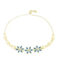 Goldplattiertes Silberarmband mit Labradorit und weißem Topas