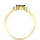 Goldplattierter Silberring mit blauem Diamant