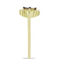 Goldplattierter Silberring mit blauem Diamant