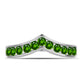 Silberring mit Chromdiopsid