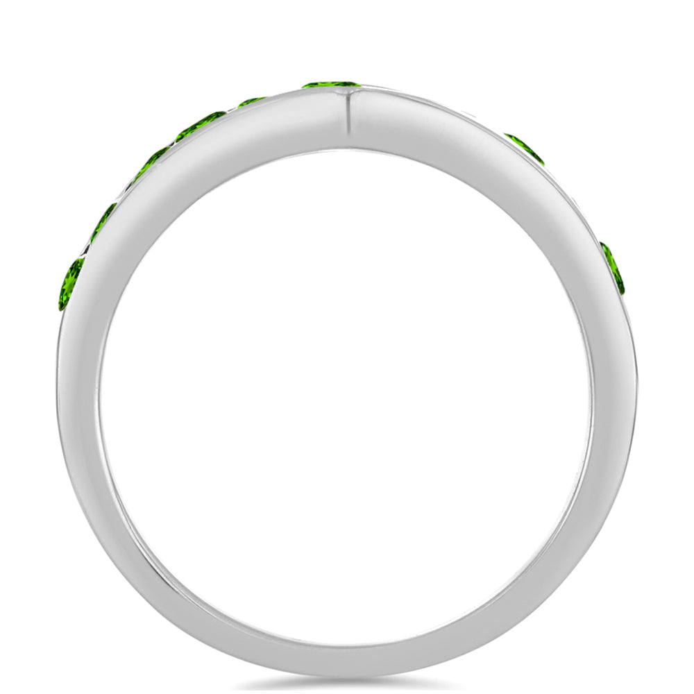 Silberring mit Chromdiopsid