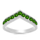 Silberring mit Chromdiopsid