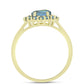 Goldplattierter Silberring mit Labradorit