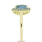 Goldplattierter Silberring mit Labradorit